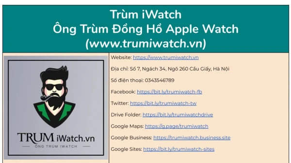 Trùm iWatch - Ông Trùm Đồng Hồ Apple Watch