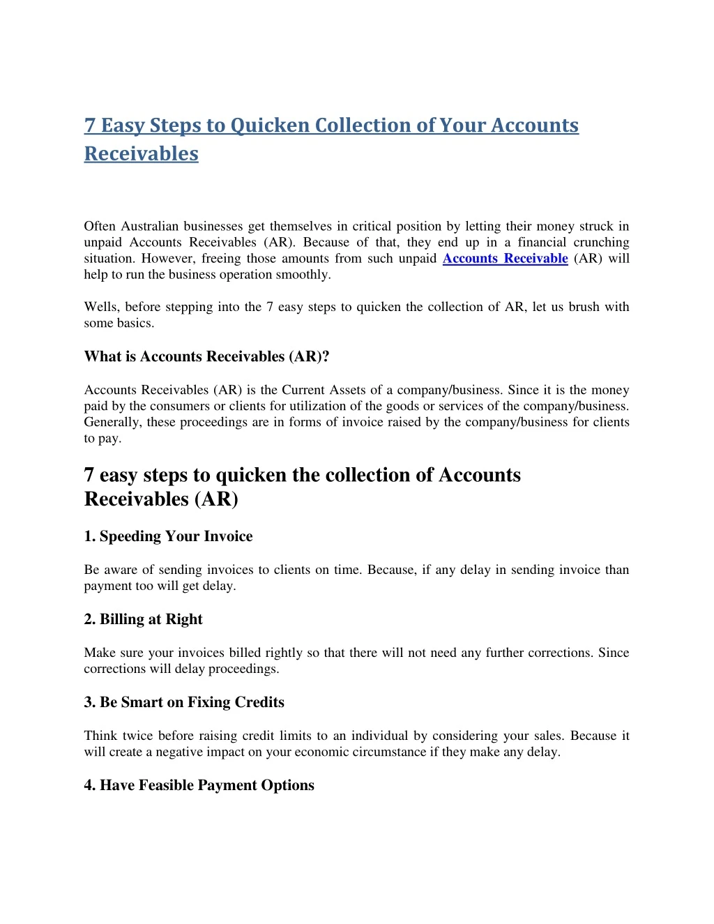 7 easy steps to quicken collection of your