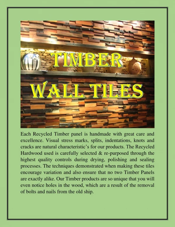 Timber Wall Tiles