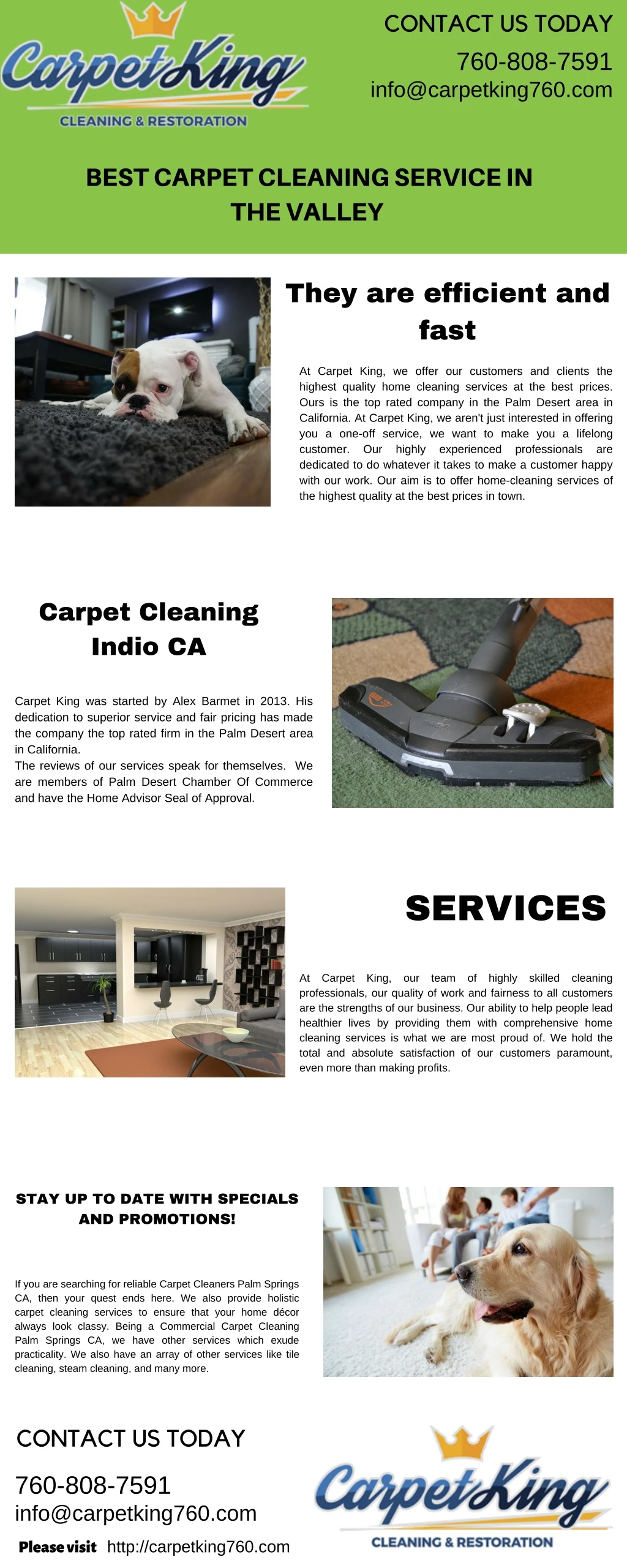 contact us today 760 808 7591 info@carpetking760