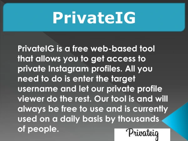 Private Instagram Account | PrivateIG