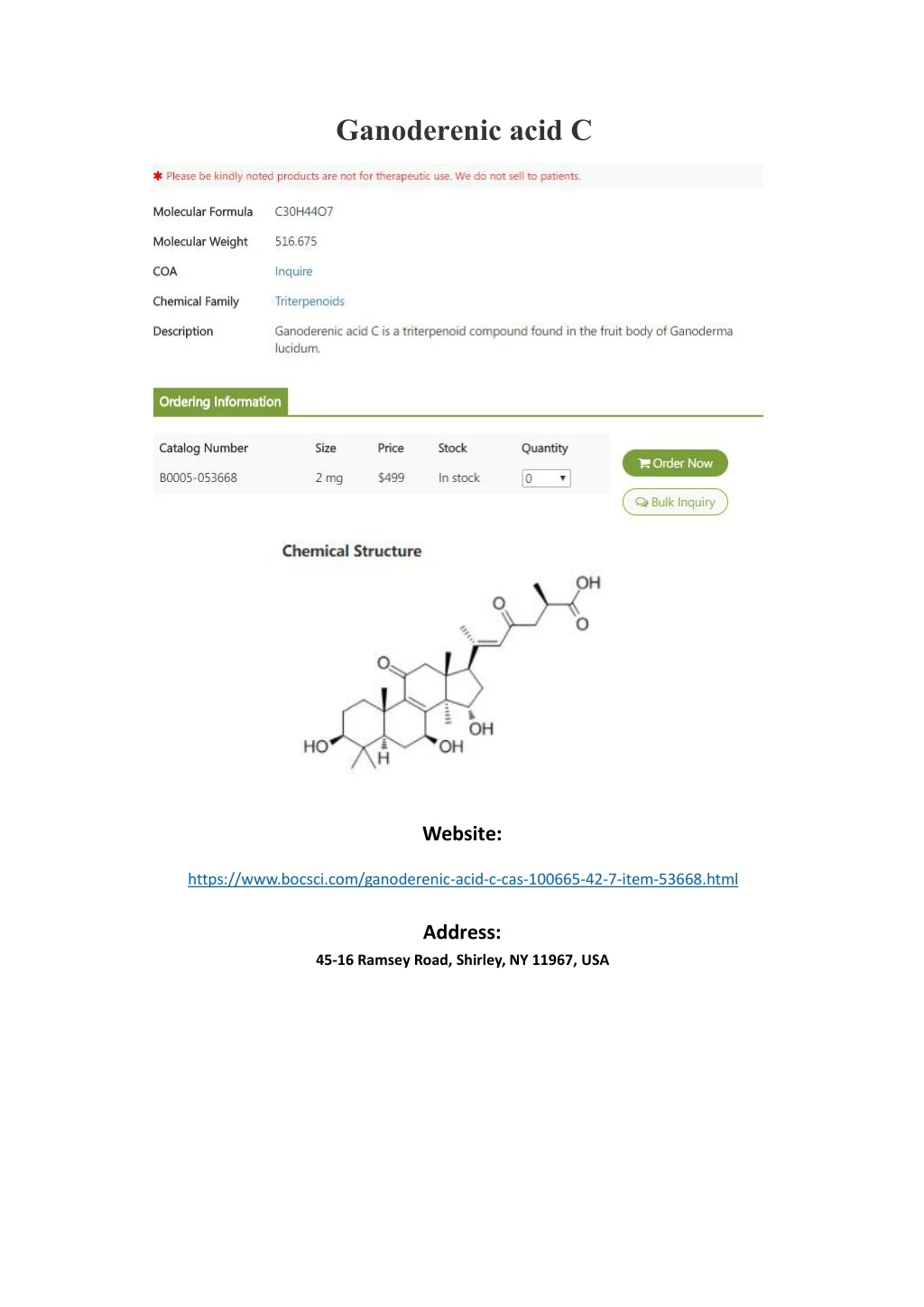 ganoderenic acid c