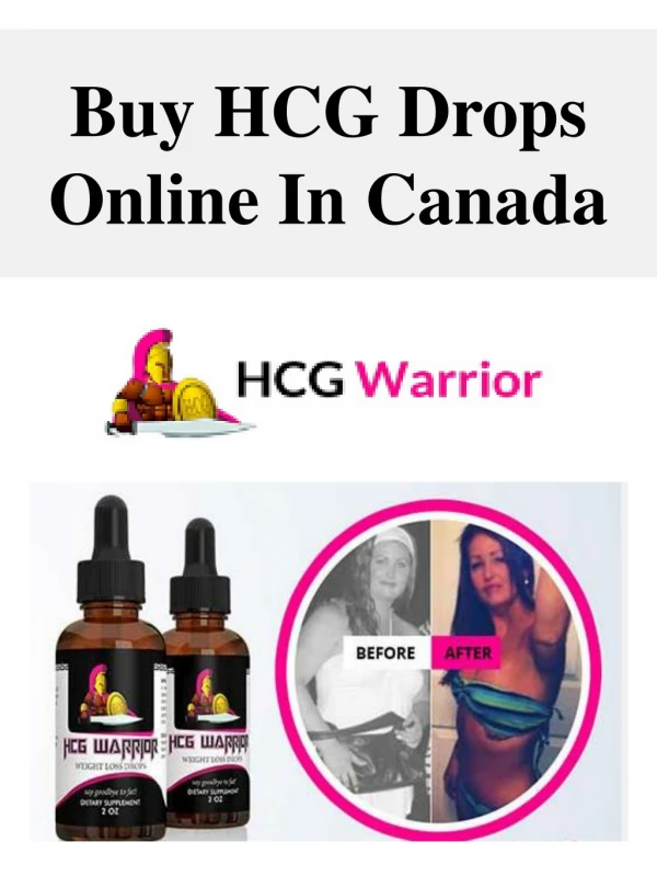 Buy HCG Drops Online In Canada