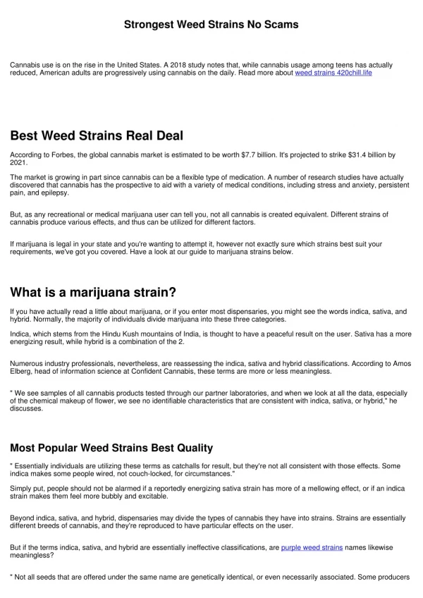 Strongest Weed Strains Read First