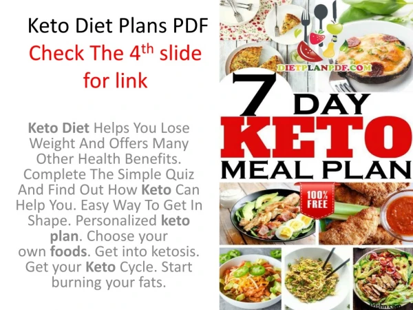 Keto & Low Carb Diet Meal Plans PDF