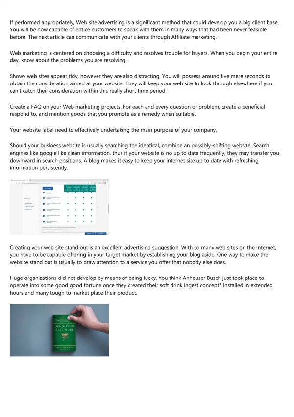 if performed appropriately web site advertising