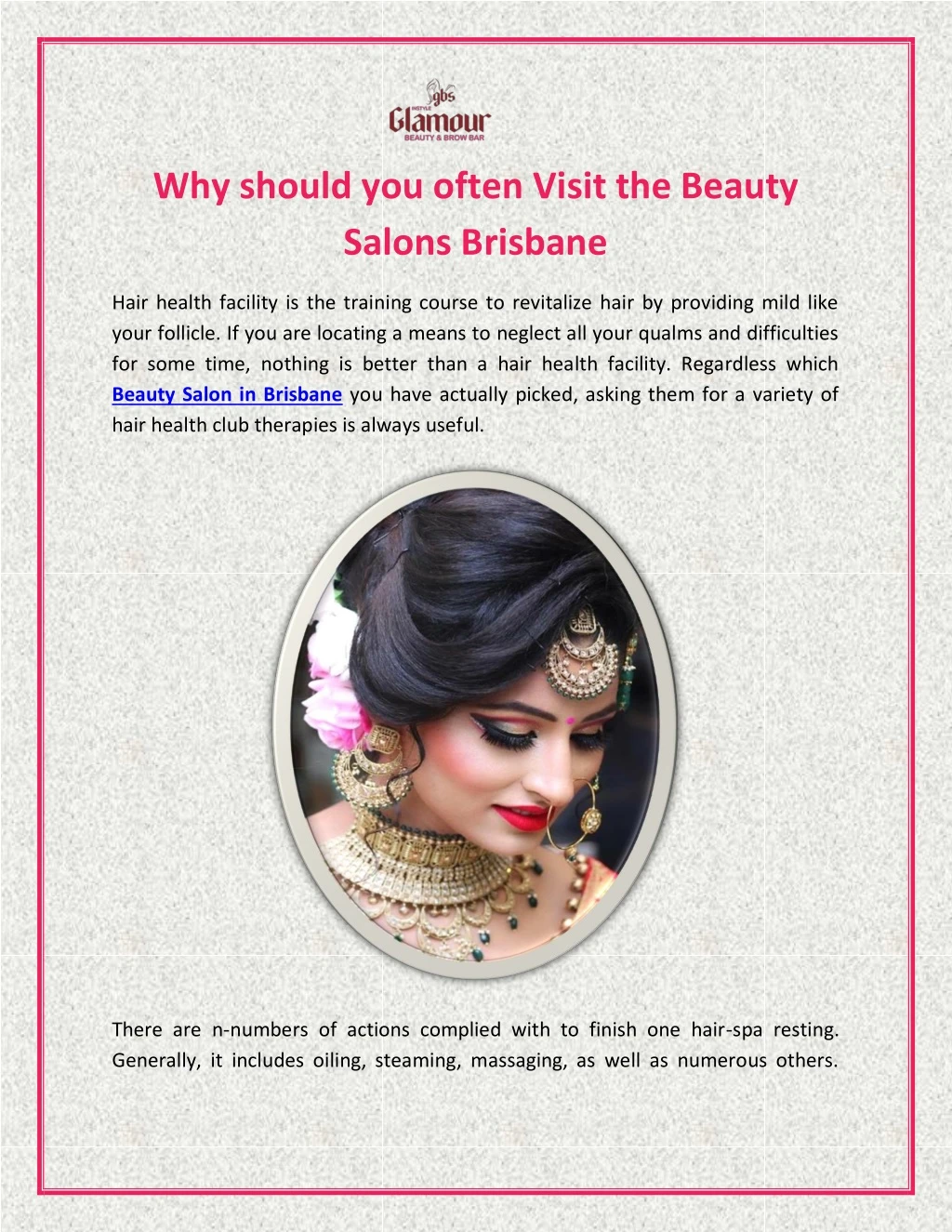 why should you often visit the beauty salons