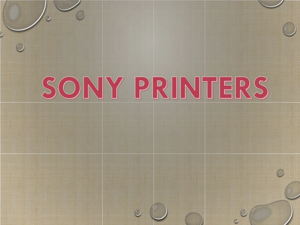 sony printers