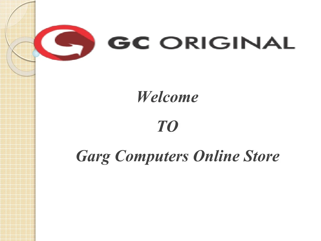 welcome to garg computers online store