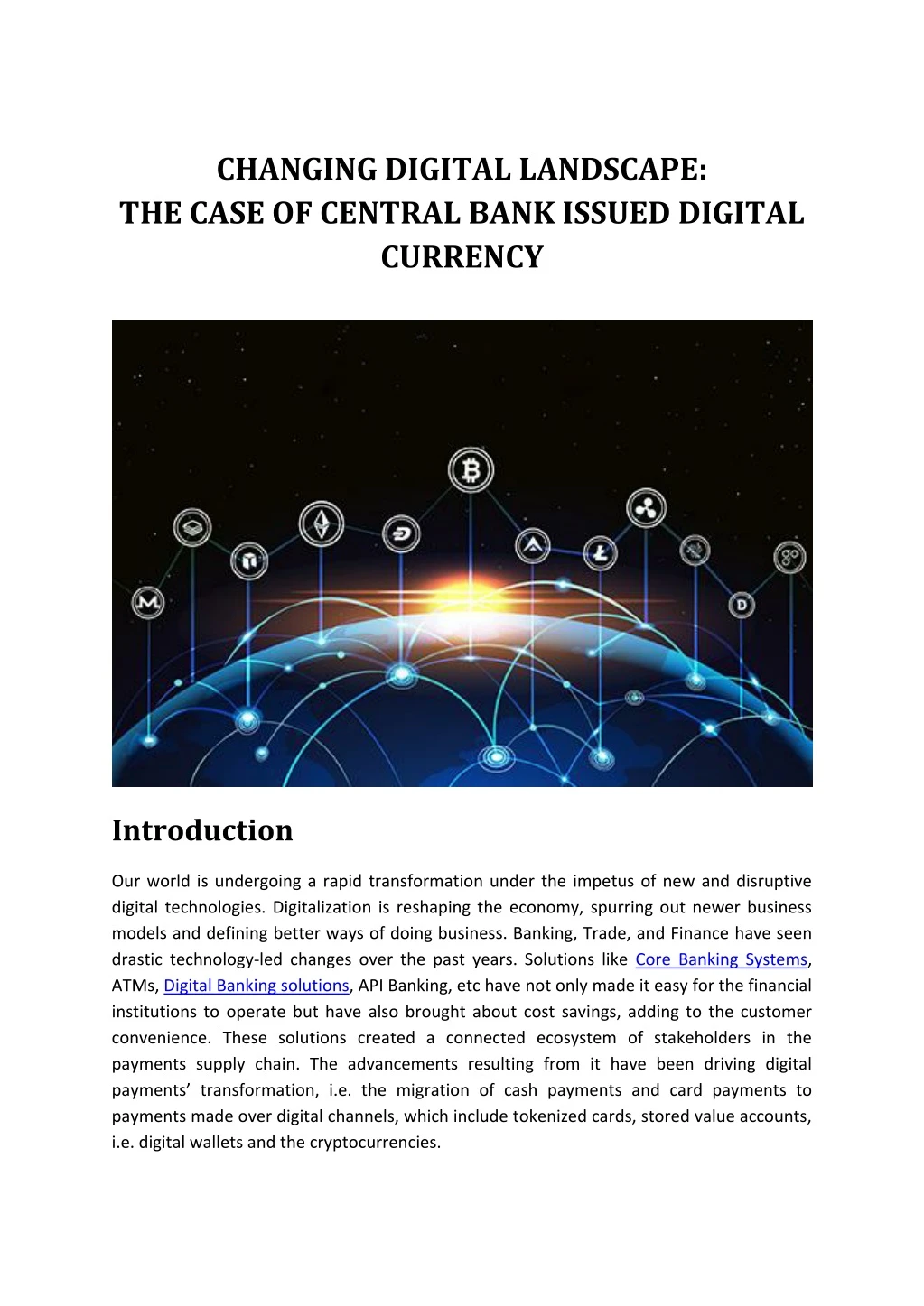 changing digital landscape the case of central