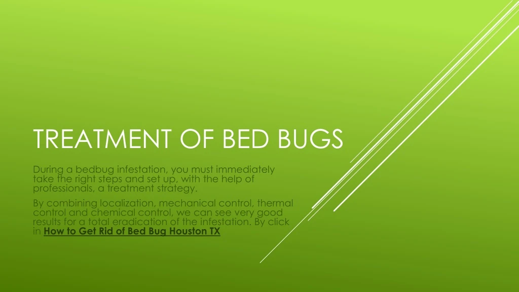 treatment of bed bugs