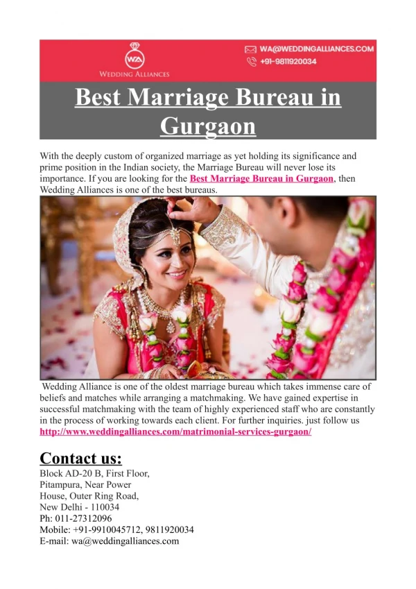 Best Marriage Bureau in Gurgaon