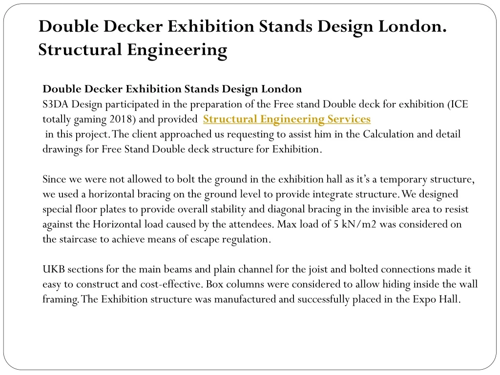 double decker exhibition stands design london