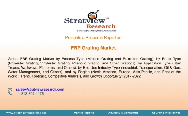 FRP Grating Market | Trends & Forecast | 2017-2022
