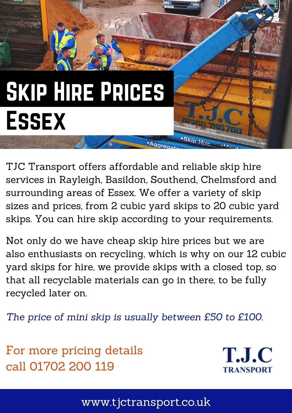 skip hire prices essex