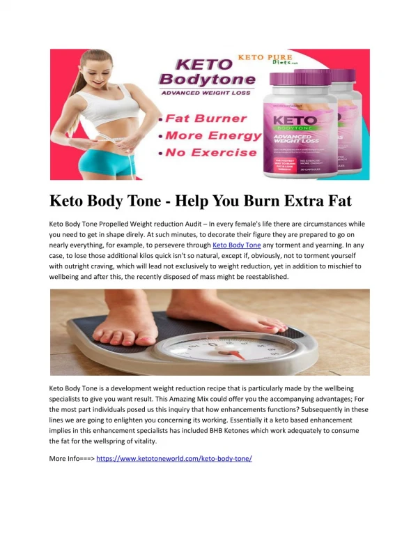Keto Body Tone - Help You Burn Extra Fat