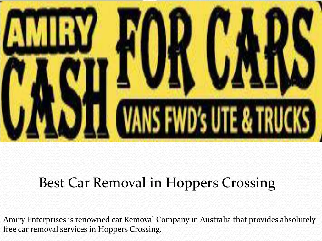 best car removal in hoppers crossing