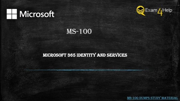 Latest Microsoft MS-100 Dumps Pdf ~ Secret Of Success