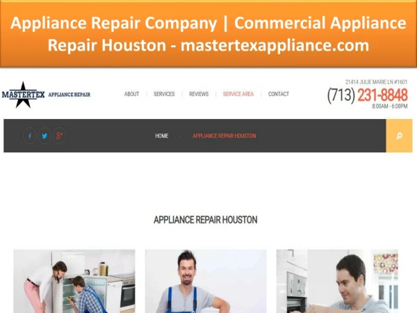 Commercial Appliance Repair Houston