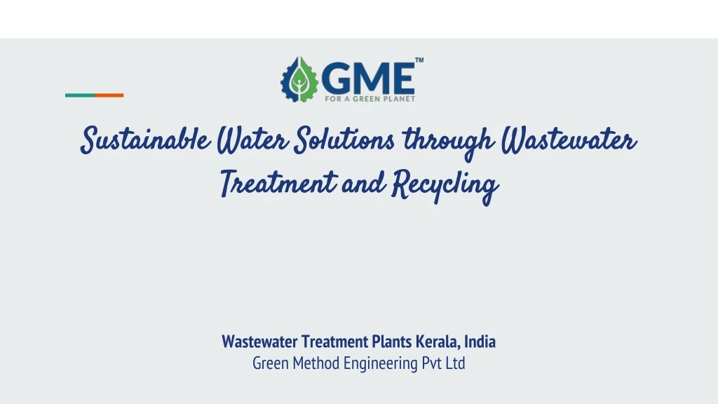 sustainable water solutions through wastewater treatment and recycling