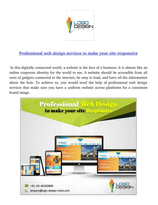 Professional web design services to make your site responsive