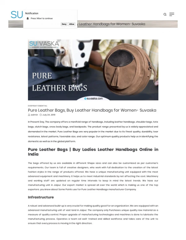 Pure Leather bags