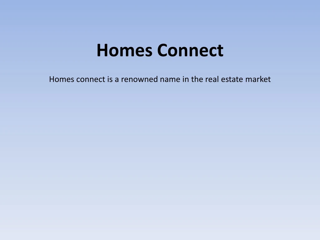 homes connect