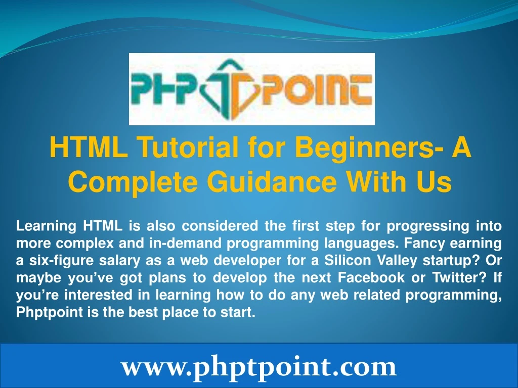 html tutorial for beginners a complete guidance