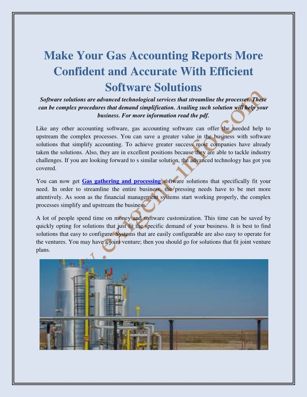 make your gas accounting reports more confident