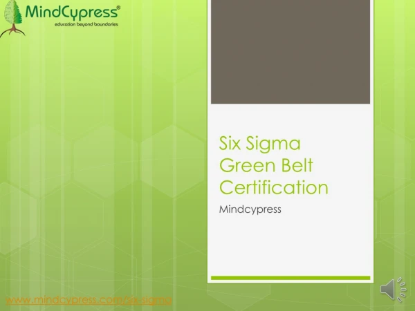 six sigma green belt certification