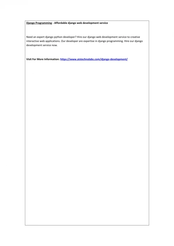 django programming affordable django
