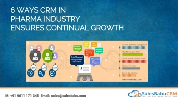 6 WAYS CRM IN PHARMA INDUSTRY ENSURES CONTINUAL GROWTH