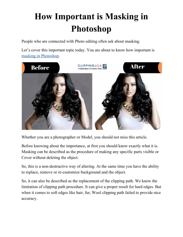 How Important is Masking in Photoshop