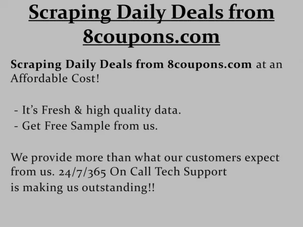 scraping daily deals from 8coupons com
