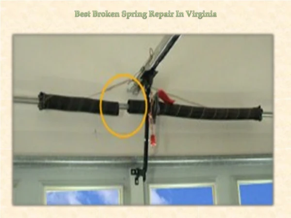 Broken Spring Repair In Virginia