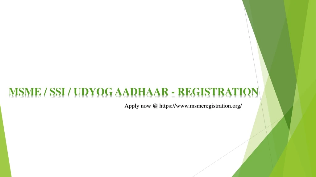 msme ssi udyog aadhaar registration apply