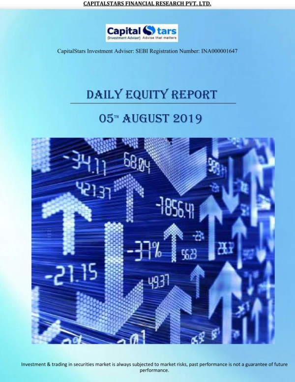 Daily Equity Report 05 AUGUST 2019