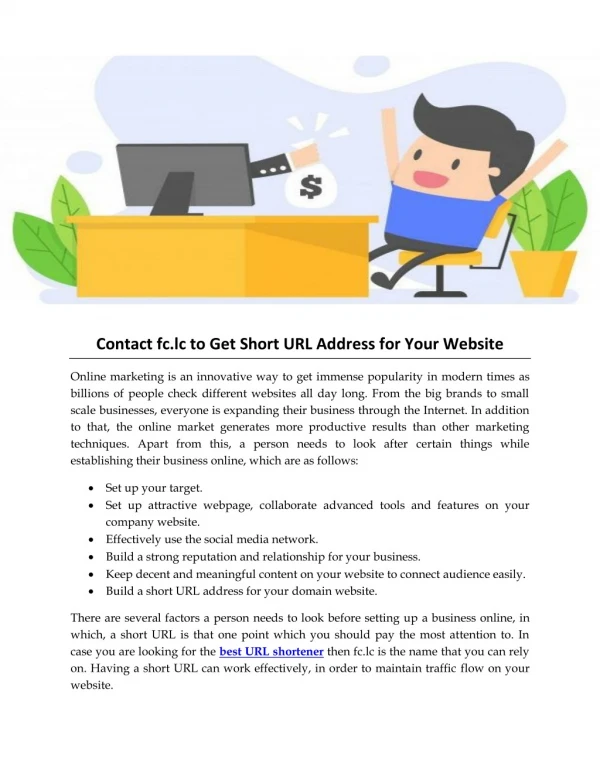 Contact fc.lc to Get Short URL Address for Your Website