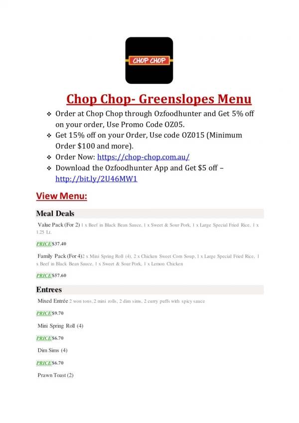 Chop Chop- Order Chinese food online