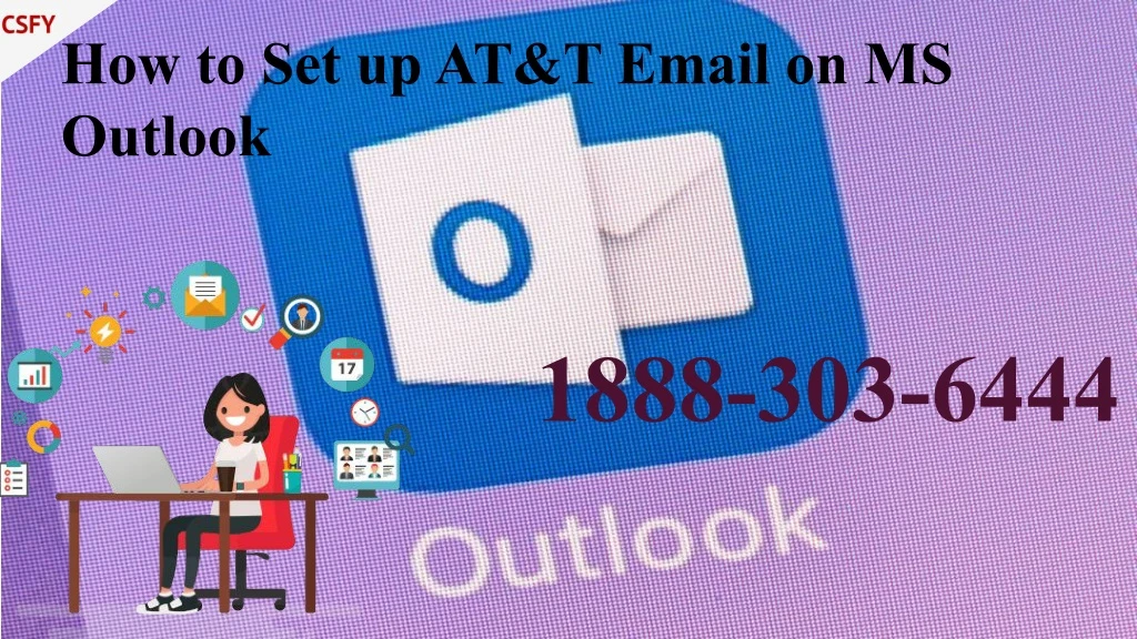 how to set up at t email on ms outlook