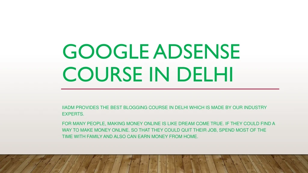 google adsense course in delhi