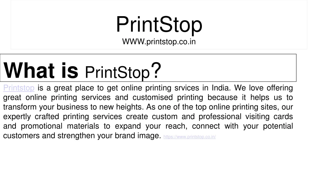 printstop www printstop co in
