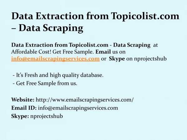 Topicolist - Data Scraping