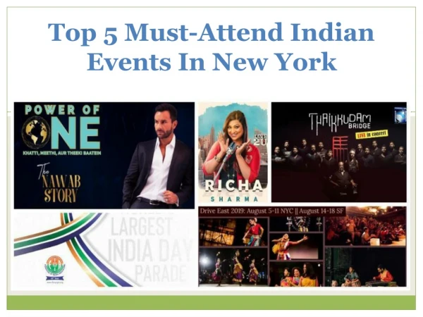 Top 5 Must-Attend Indian Events In New York