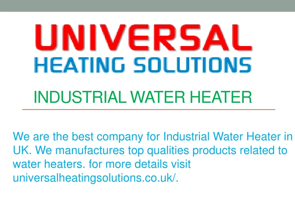 industrial water heater