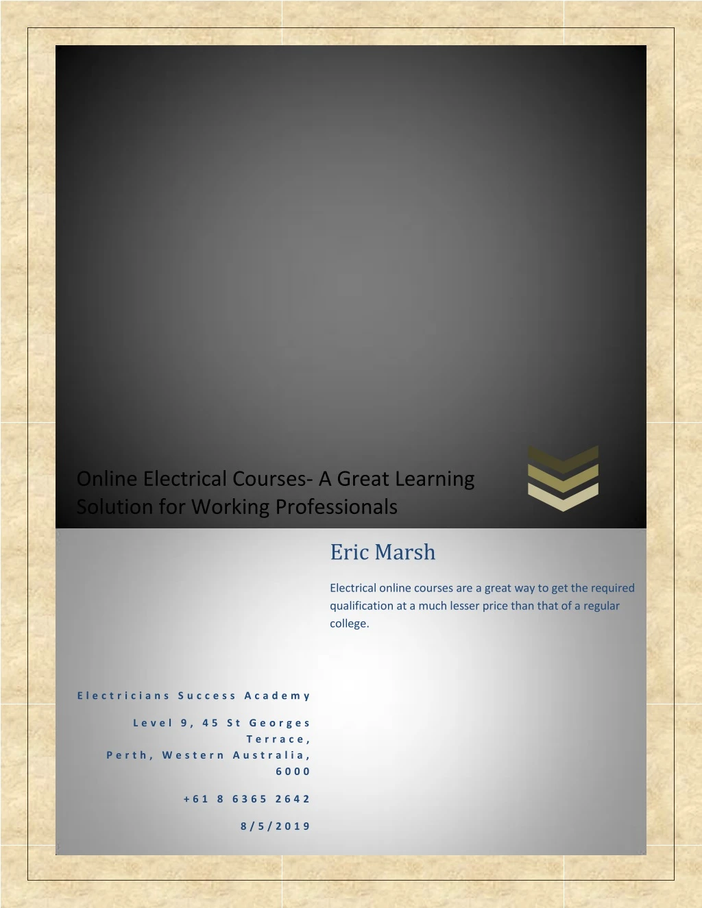 online electrical courses a great learning