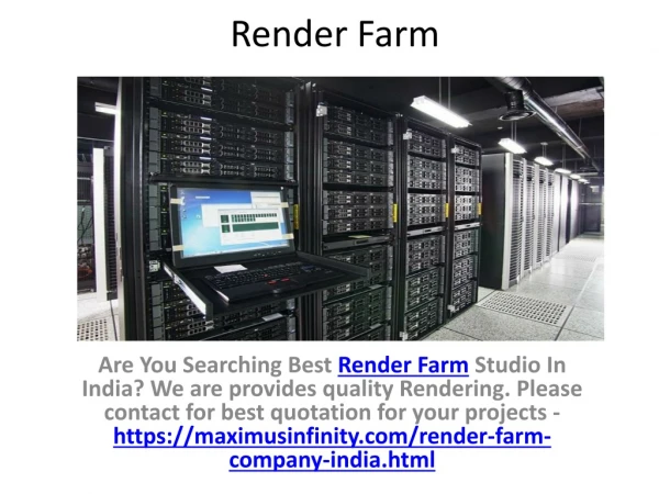 Leading 3D Render Farm Services