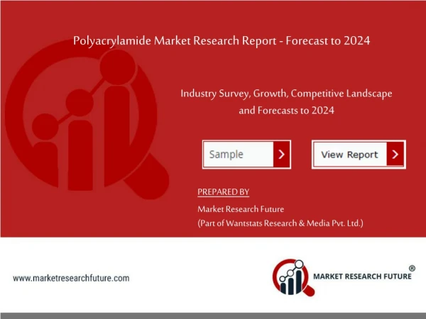 Polyacrylamide Market 2019 | Potential Growth, Size & Share, Demand and Analysis of Key Players- Forecasts To 2024