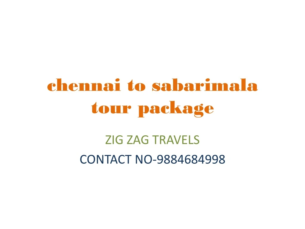 chennai to sabarimala tour package