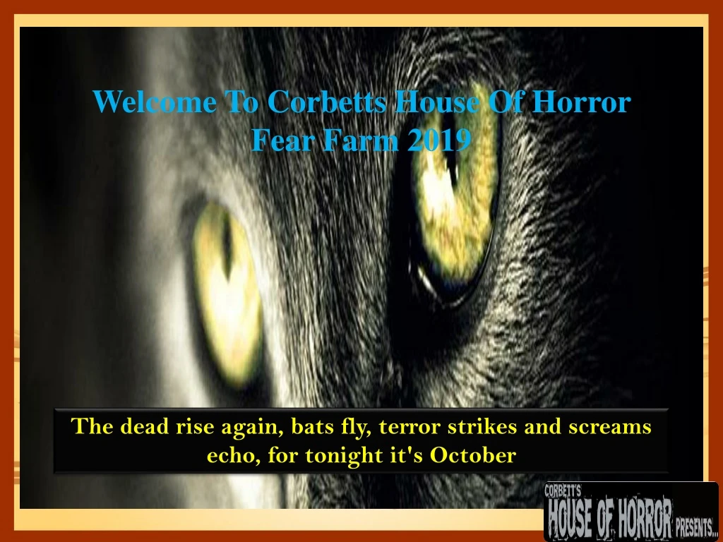 welcome to corbetts house of horror fear farm 2019